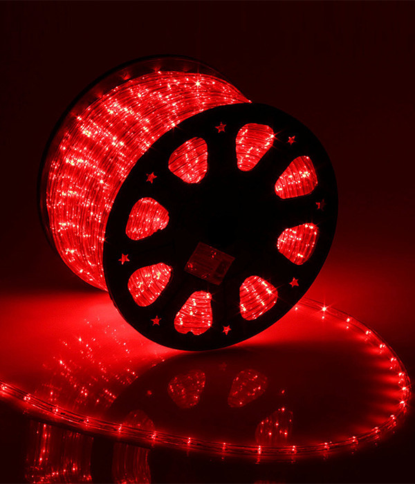 Светодиодный Дюралайт Ø13 мм Красный, 36 LED/м, Свечение 180°, IP65, Бухта 100м - фото 1 - id-p169362735