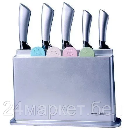 Кухоннные ножи29767 Набор ножей + доски на подставке MAYER&BOCH - фото 1 - id-p169263148