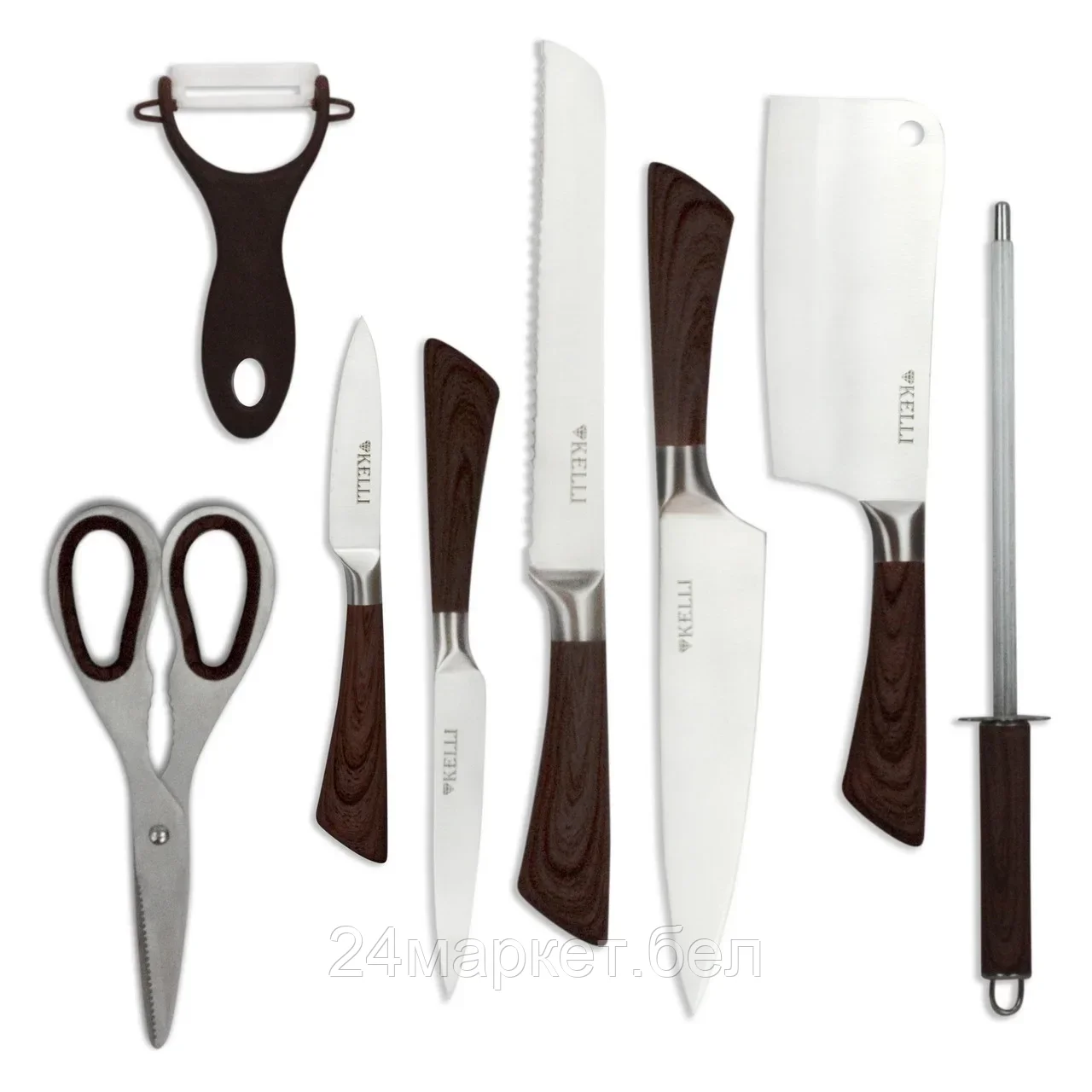 Кухоннные ножиKL-2127 Набор кухонных ножей Kelli - фото 2 - id-p169263174