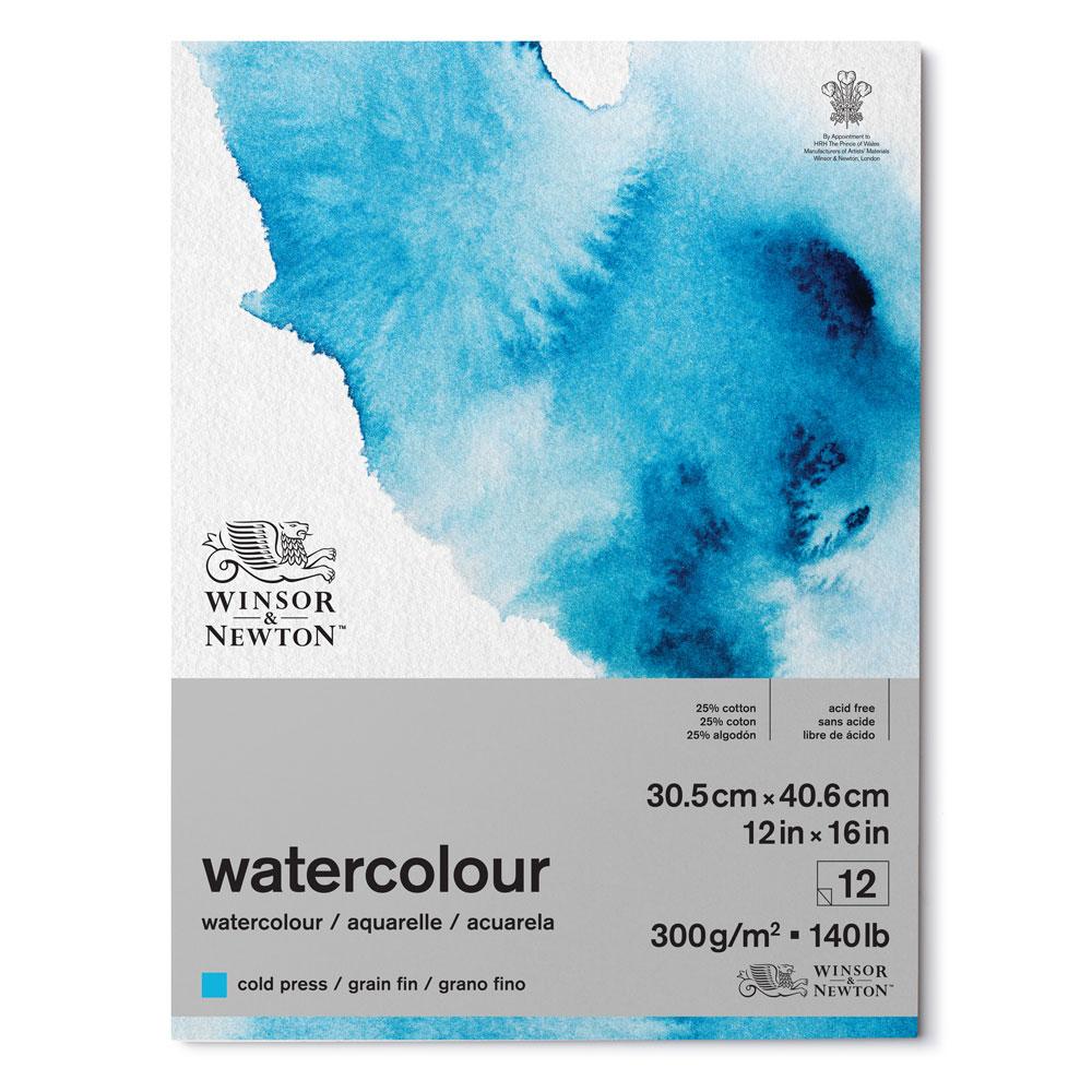 Бумага акварельная Winsor&Newton WATERCOLOUR PAD COLD 300 31X41 12 листов - фото 1 - id-p169375518