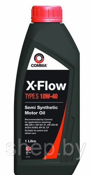 Моторное масло COMMA X-FLOW TYPE S 10W40 1L