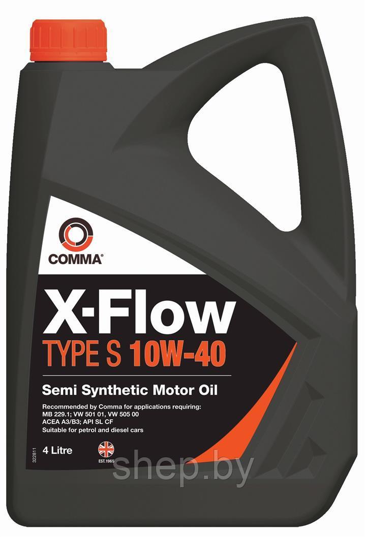 Моторное масло COMMA X-FLOW TYPE S 10W40 4L - фото 1 - id-p169378869