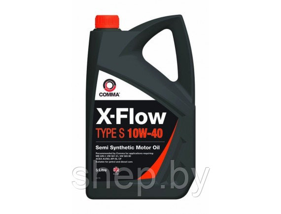 Моторное масло COMMA X-FLOW TYPE S 10W40 5L - фото 1 - id-p169378972