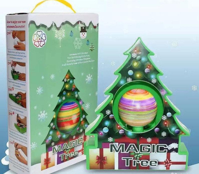 Набор для раскрашивания новогоднего шара Magic Tree (Ёлочка, 3 шара, 8 маркеров) - фото 1 - id-p169379191