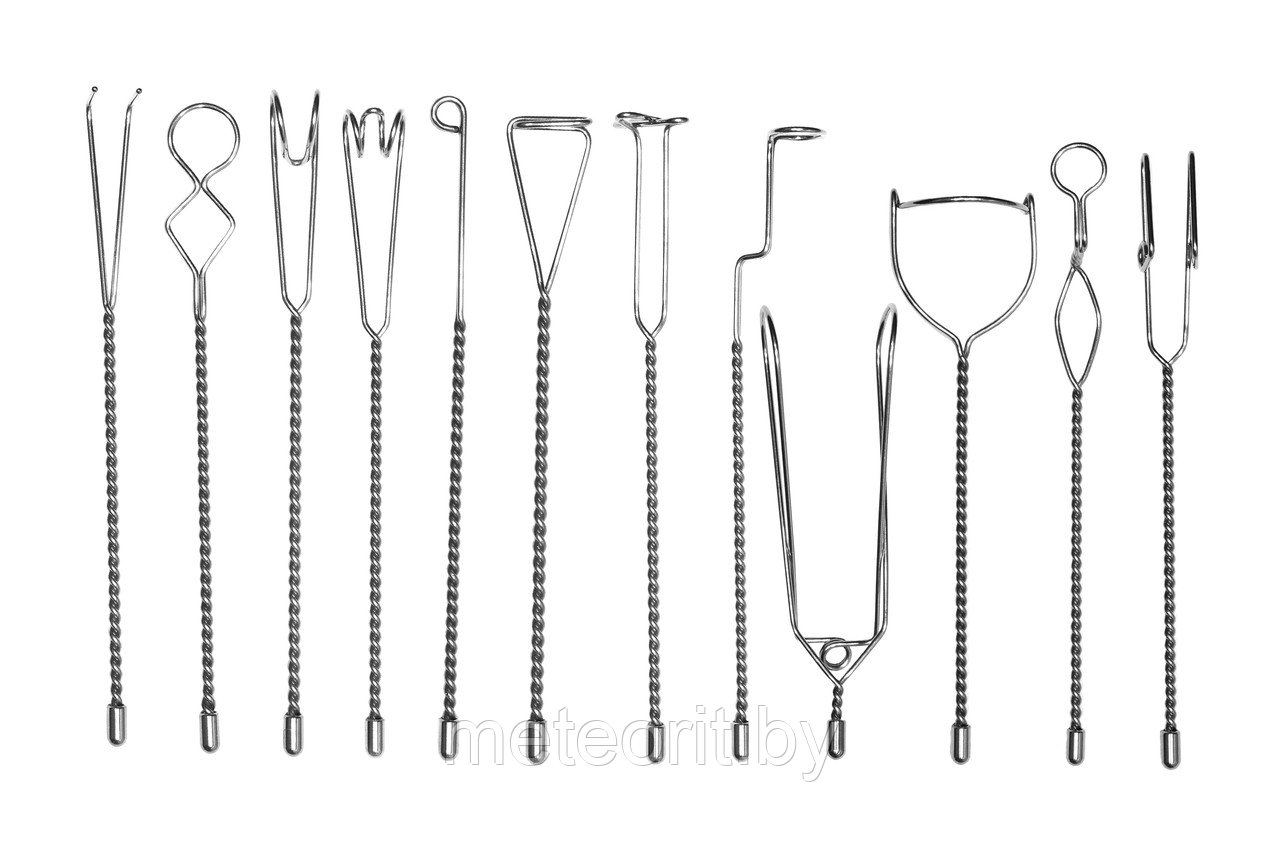Полный комплект из 12 массажных зондов на проволочной ручке с колпачками (автор Новикова Е. В.)