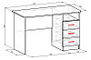Стол письменный Альянс белый  фабрики Мебель-Класс  - 3 варианта цвета, фото 5