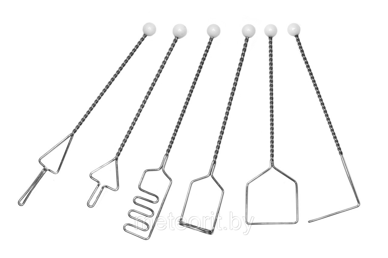Набор из 6 зондов постановочных по Рау с шариками на витых ручках