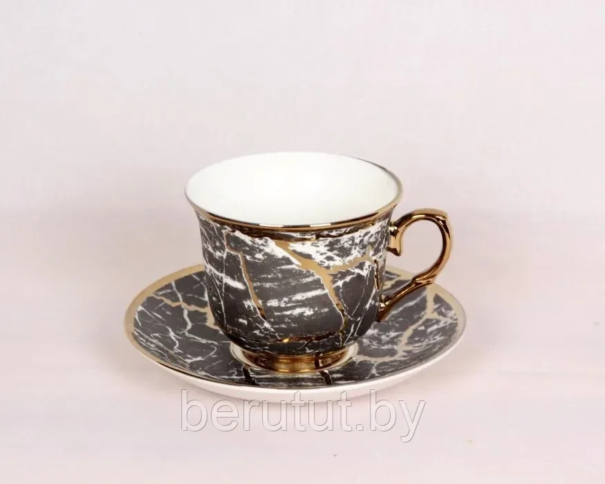 Чайный сервиз Winner серый мрамор на 6 персон - фото 2 - id-p169382576