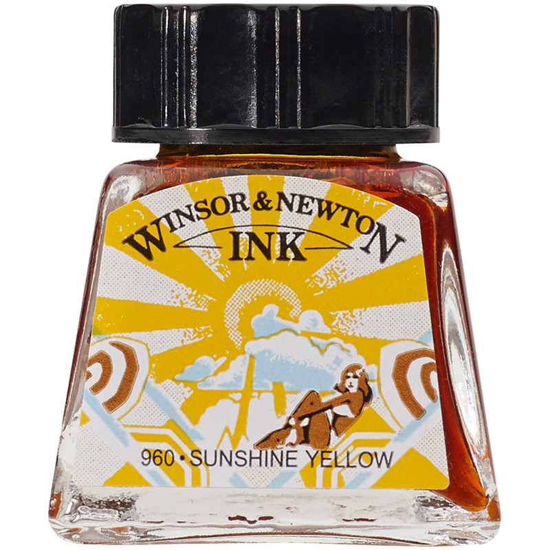 Чернила Winsor&Newton DRAWING INK 14 мл SUNSHINE YELLOW