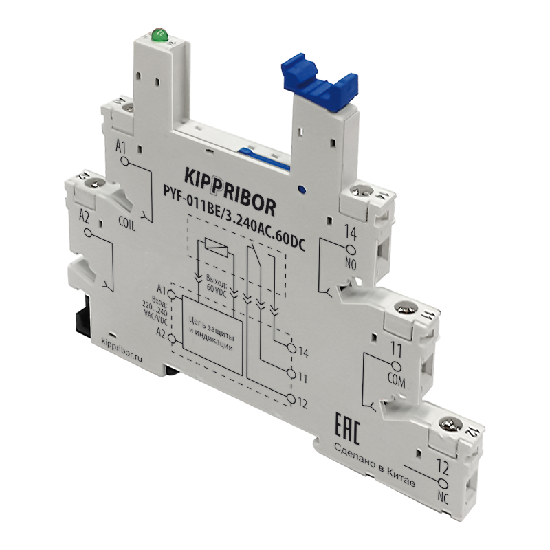 Монтажные колодки KIPPRIBOR PYF-011BE (для 1-контактных промежуточных реле серии SR) - фото 1 - id-p169386368
