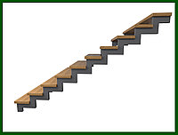 Лестницы на металлокаркасе модель 102