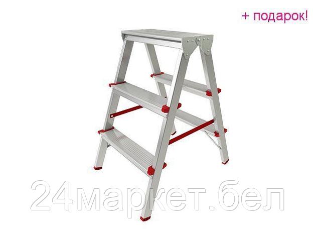 Лестница-стремянка алюм. двухсторонняя 66 см 3 ступ. 2,6кг PRO STARTUL (ST9941-03), фото 2