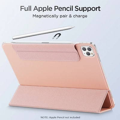 ESR Rebound Magnetic Case с застежкой и креплением стилуса светло-розовый для Apple iPad Pro 12.9 (2022) Wi-Fi - фото 3 - id-p169391286