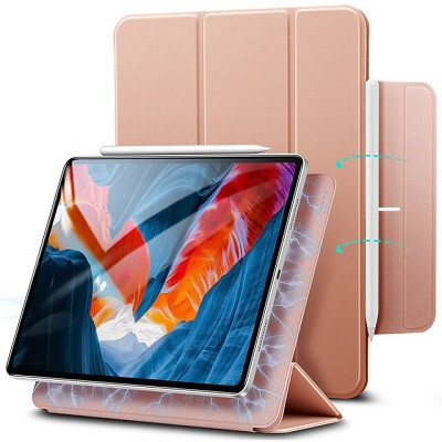 ESR Rebound Magnetic Case с застежкой и креплением стилуса светло-розовый для Apple iPad Pro 12.9 (2022) Wi-Fi - фото 4 - id-p169391286