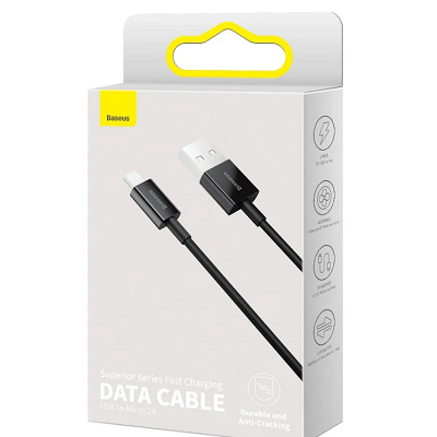 Кабель Baseus CAMYS-01 Superior Series Fast Charging Data Cable USB to Micro USB 2A 1m черный - фото 7 - id-p169391292