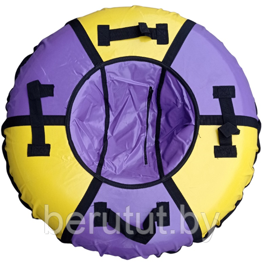 Тюбинг-ватрушка Active child "Purple and yellow", D-80см