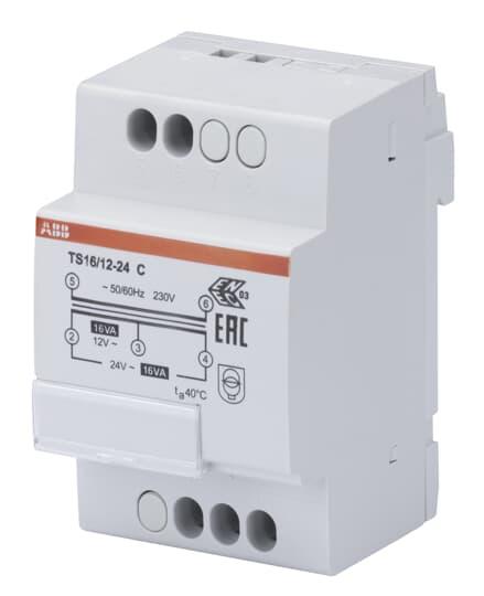 Трансформатор модульный TS 16/12-24C, 230/24 (2х12)В, 16ВА, 3М