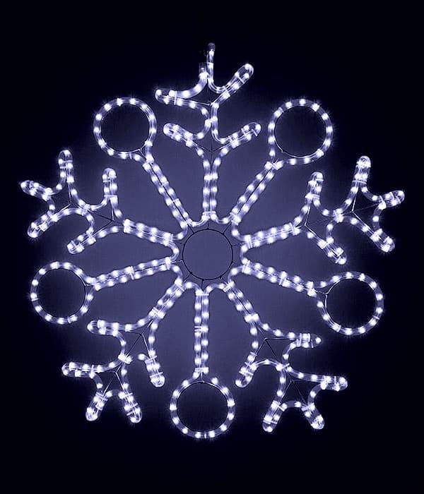 Светодиодная Снежинка Ø0,9м Синяя /Белая, Дюралайт на Металлическом Каркасе, IP54 - фото 2 - id-p169413833