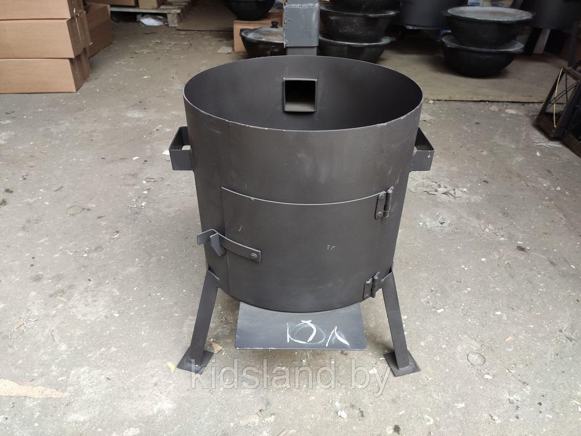 Печь для казана усиленная с дымоходом "Мастер" на 8 - 10 литров - фото 4 - id-p169413943