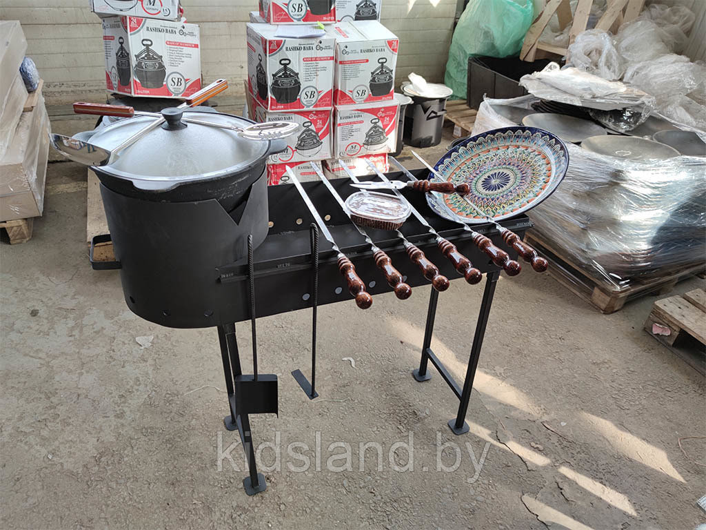 Мангал с печью для казана 8 - 10 литров - фото 1 - id-p169414000