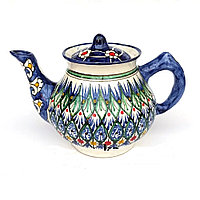 Чайник узбекский керамический. Риштан. 2 литра