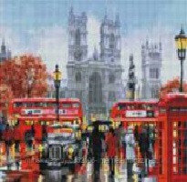 Алмазная мозаика "Улицы Лондона" вышивка