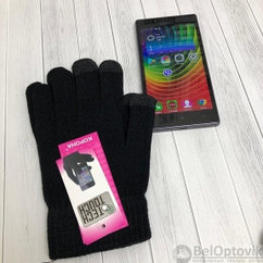 Перчатки для сенсорных экранов Tech Touch (Осень-Весна) Черный