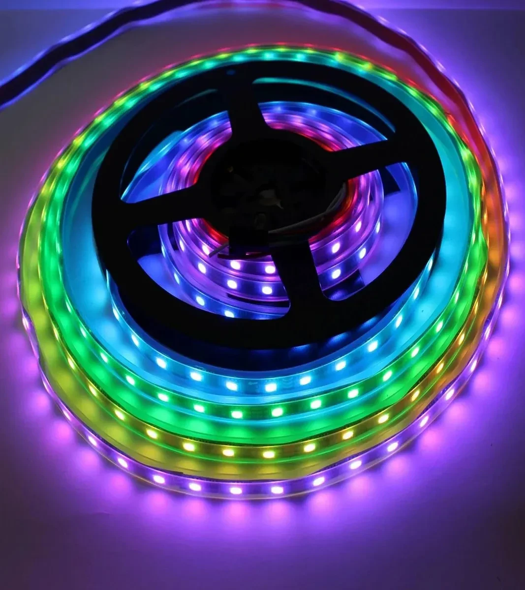 Светодиодная лента RGB LED STRIP 5 м с пультом и управлением с телефона - фото 5 - id-p169431898