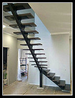 Лестница в дом на монокосоуре модель 4