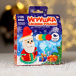 Новогодняя игрушка из массы для лепки «Дед Мороз» + глазки, стека