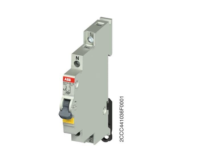 Переключатель E211X-25-10, 1NO, 25A(250VAC), тип 1-0, желтый LED, 0,5M - фото 1 - id-p169444863