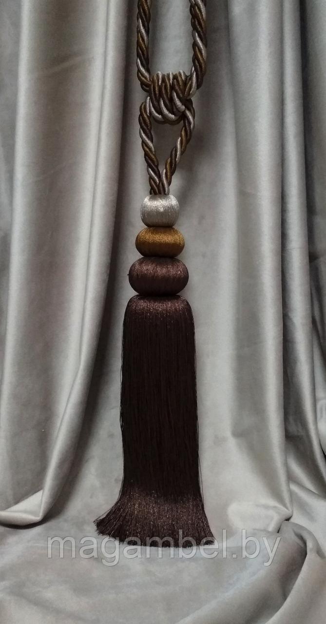 Темно - коричневая декоративная кисть