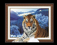 Алмазная мозаика 30*40 5Д тигр на снегу