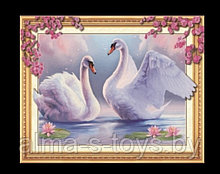 Алмазная мозаика 30*40 5Д пара лебедей