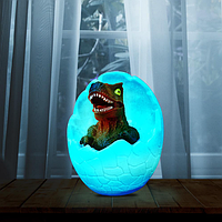 3D ночник-светильник динозавр (16 цветов) с USB зарядкой
