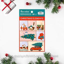 Бумажные наклейки Christmas elements, 11 × 18 см
