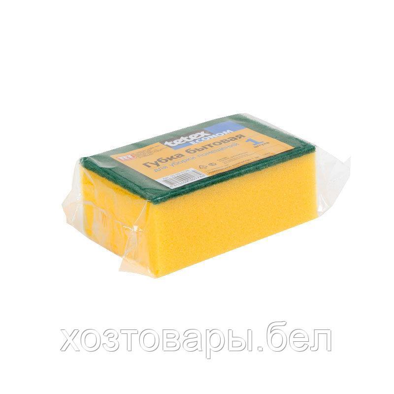 Губка бытовая 130х90х55мм, 1шт. tetex - фото 1 - id-p166092748