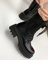 Женские ботинки зимние чёрные