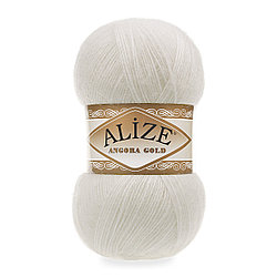 Пряжа Alize Angora Gold цвет 450 жемчужный