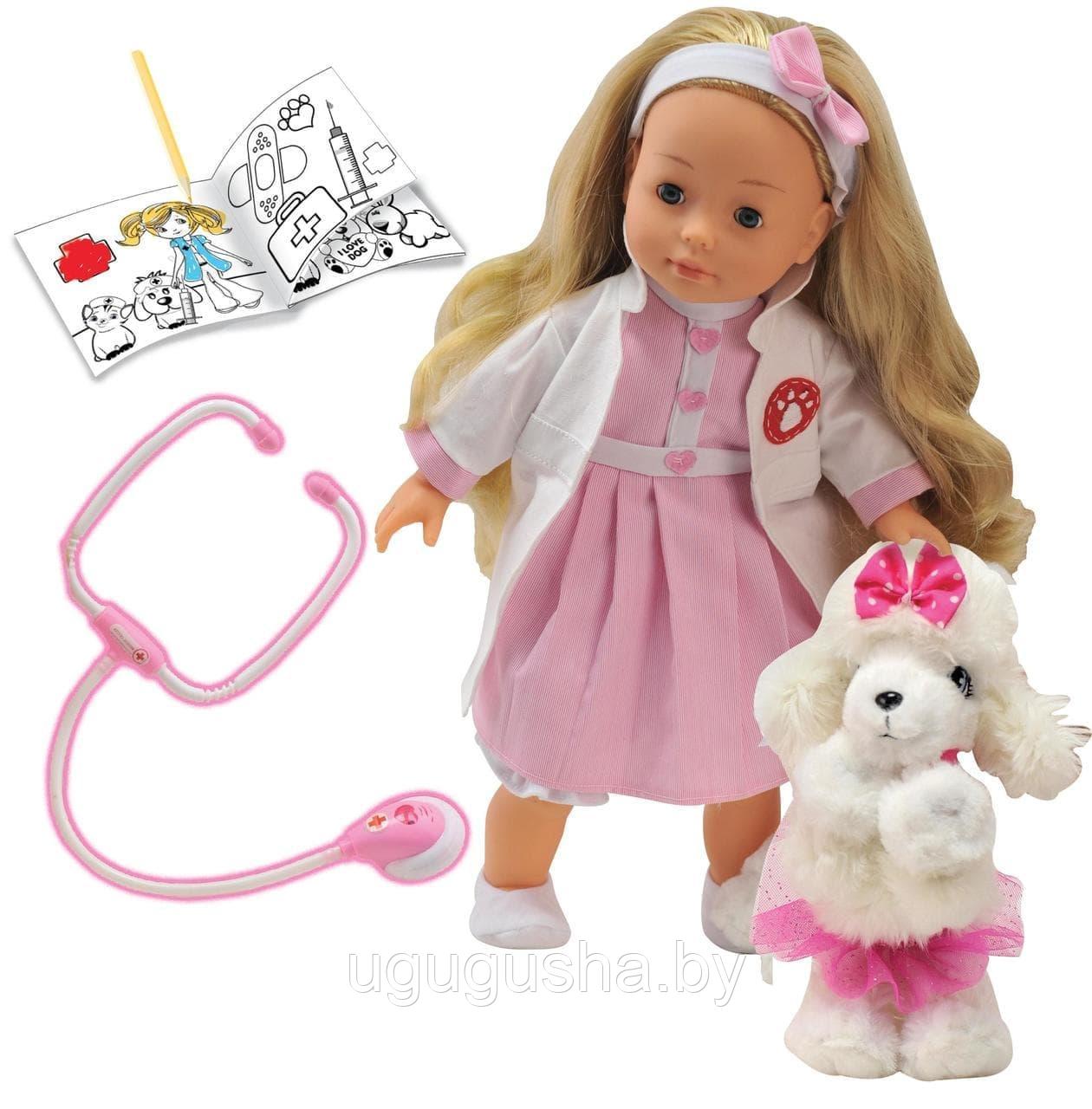Кукла интерактивная 40 см Bambolina Молли Доктор со стетоскопом - фото 1 - id-p169483674
