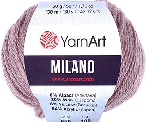 Пряжа Ярнарт Милано (Yarnart Milano) цвет 858 вялая роза