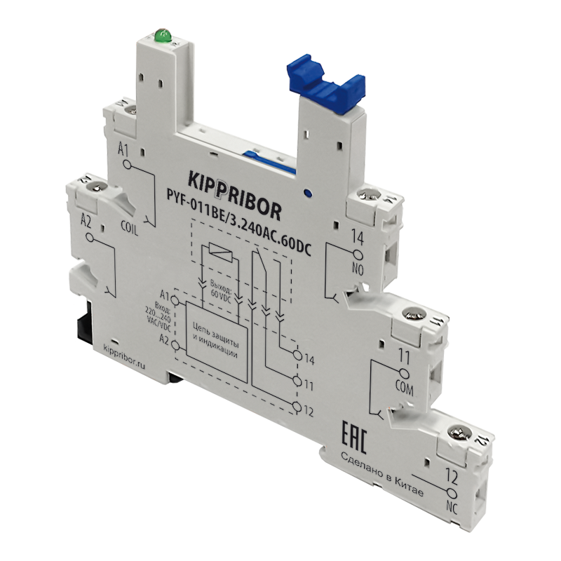 Монтажные колодки KIPPRIBOR PYF-011BE (для 1-контактных промежуточных реле серии SR) - фото 1 - id-p169465710