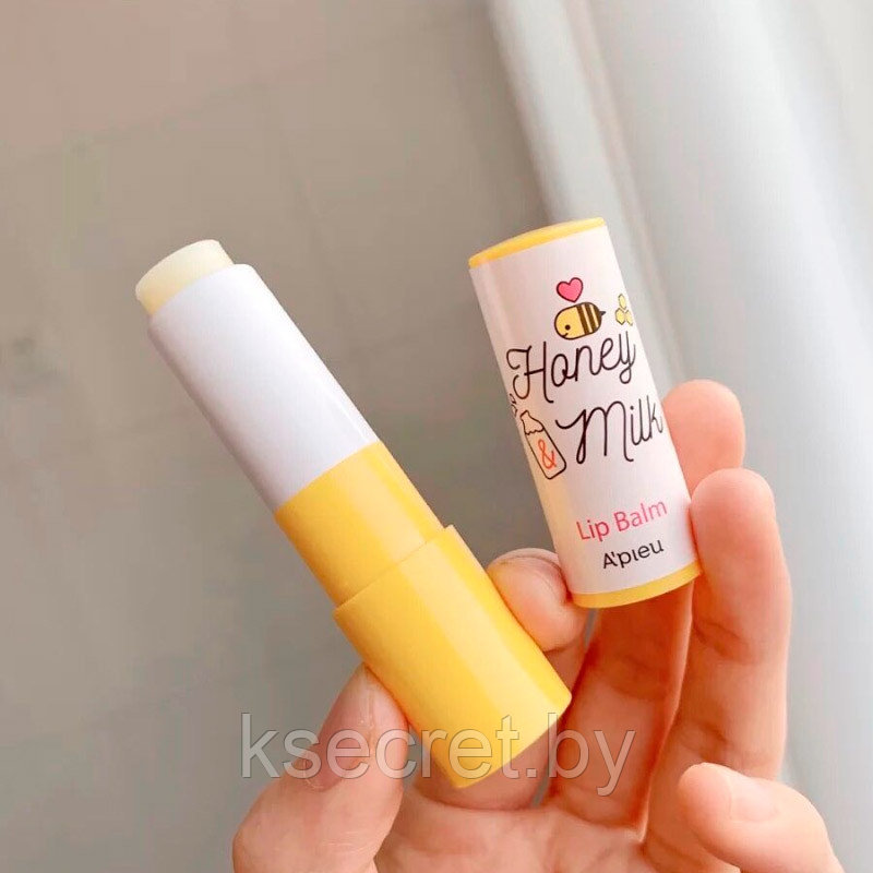 Бальзам для губ APIEU Honey Milk Lip Oil Balm 3,3гр - фото 4 - id-p169485471
