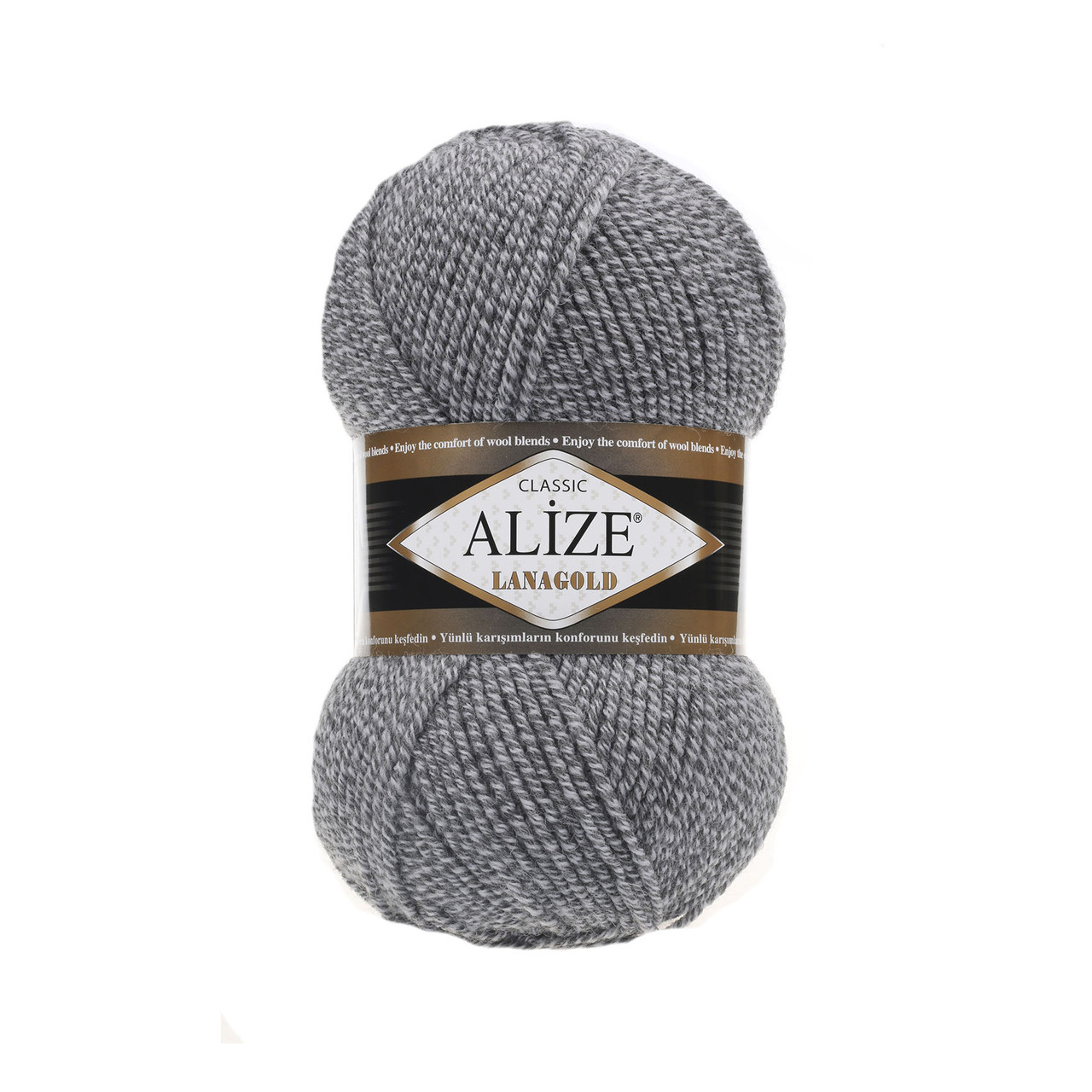 Пряжа Alize Lanagold 240 м. цвет DUE 651 серый меланж