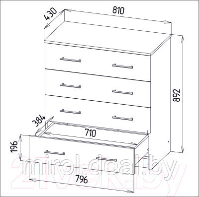 Комод Интерлиния Эльф-8 - фото 3 - id-p137360163