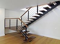 Лестницы на монокосоуре с площадкой модель 73