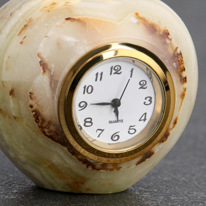 Часы "Яблоко", D=5 см, оникс - фото 3 - id-p169427012