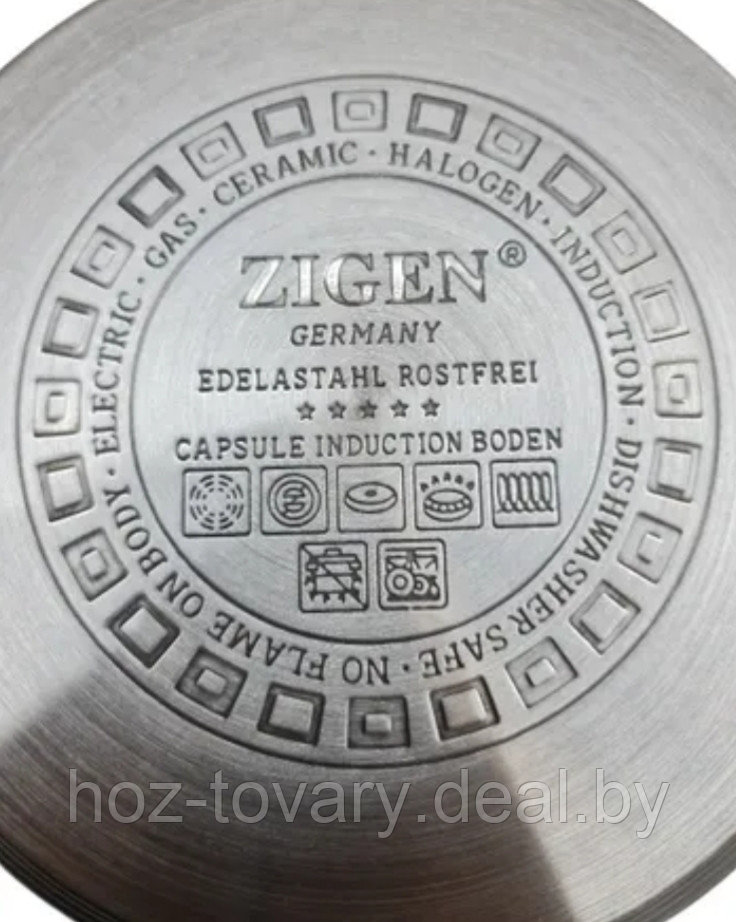 Кастрюля Zigen крышкой 2 л арт. ZG 514G-20 - фото 3 - id-p169463534