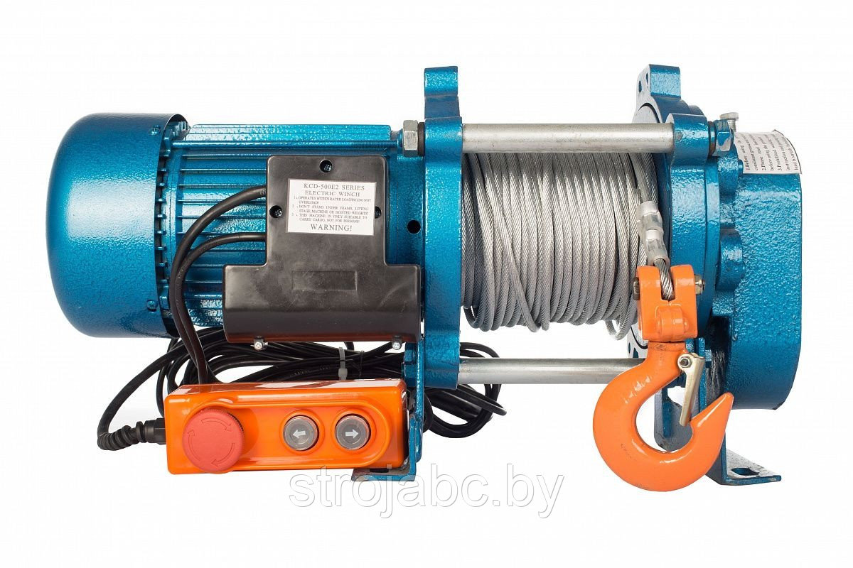 Электрическая лебедка TOR ЛЭК-500 E21 (KCD) 500 кг, 220 В с канатом 30 м