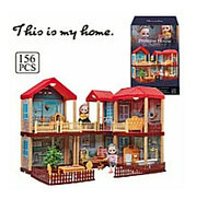 Дом вилла для кукол с мебелью и куклами, 156 деталей 668-25A